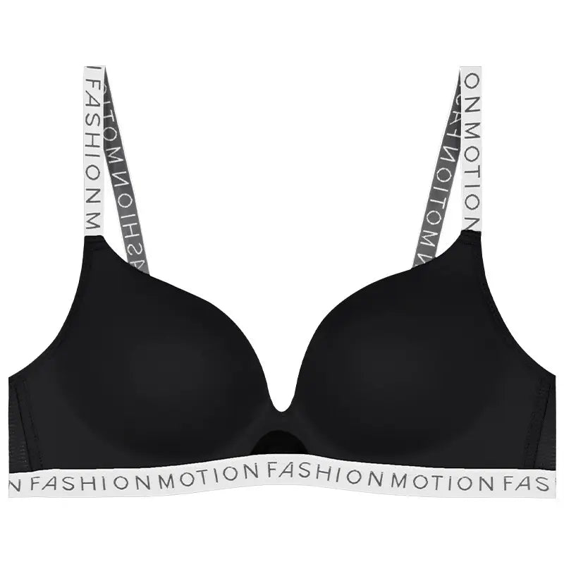 Red Letter Shoulder Bra for Women, Anti-Sag, No Steel Rings