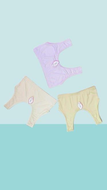 Summer Cotton Bra Tops Pack of 3 Beige Ivory Lilac