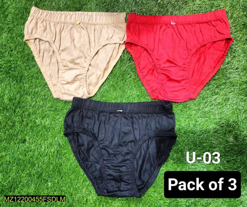 Premium Cotton Briefs Pack of 3 for Women