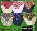 Premium Cotton Floral Underwear Pack of 6
