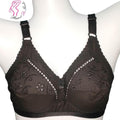 Black Chikan Embroidered Cotton Bra for Women
