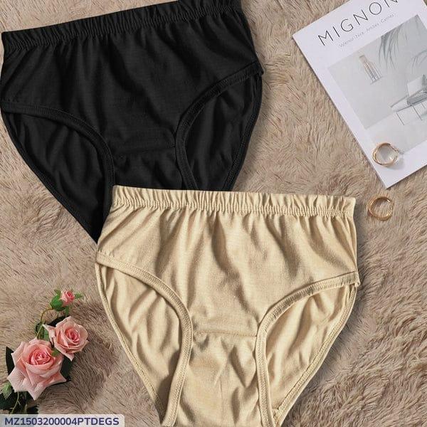 Stretchable Cotton Panties Black Beige S-XXL