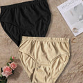 Stretchable Cotton Panties Black Beige S-XXL