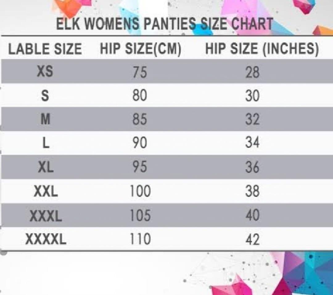 Stretchable Cotton Panties Black Beige S-XXL