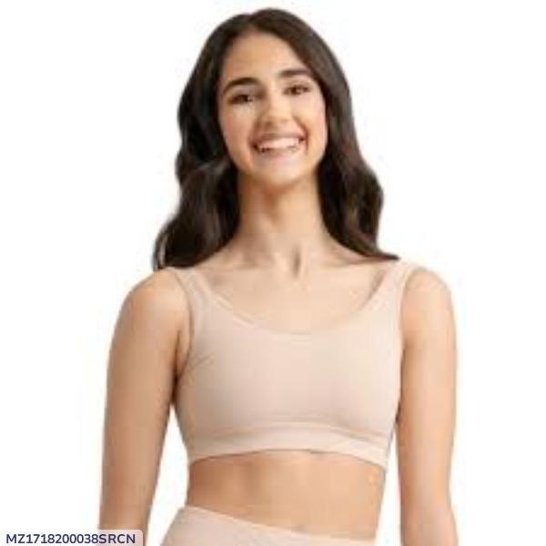 Beige Malai Non-Padded Bra for Daily Wear