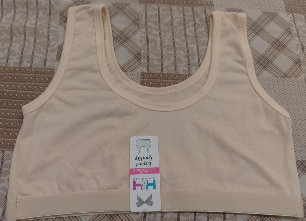 Beige Malai Non-Padded Bra for Daily Wear