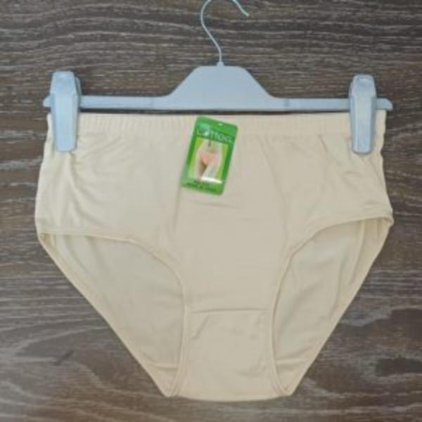 Beige Cotton Plain Panties Lightweight Daily Wear S M L