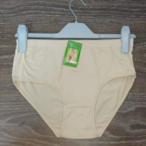 Beige Cotton Plain Panties Lightweight Daily Wear S M L
