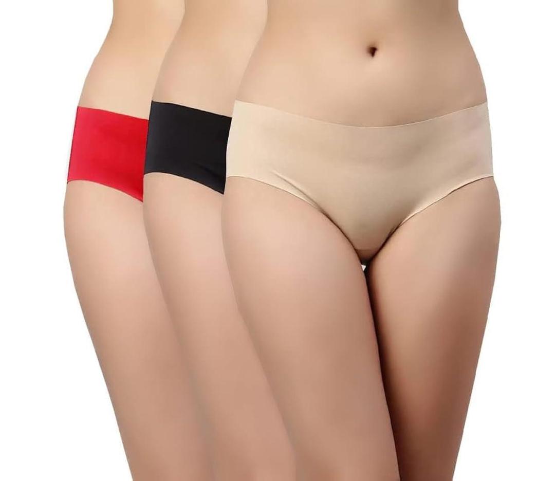 Beige Cotton Plain Panties Lightweight Daily Wear S M L