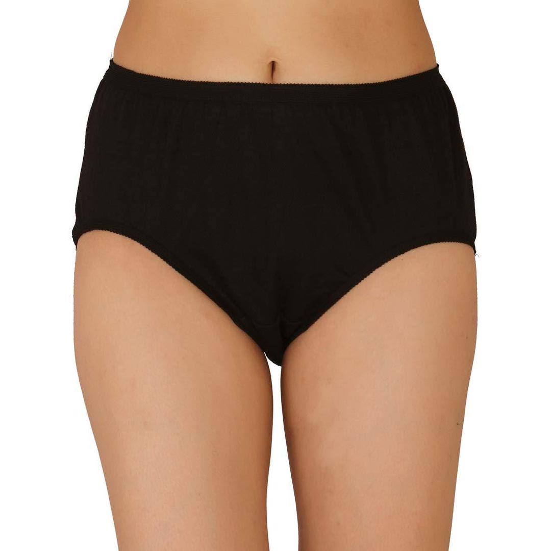 Black Plain Jersey Panties Lightweight Comfortable All Season