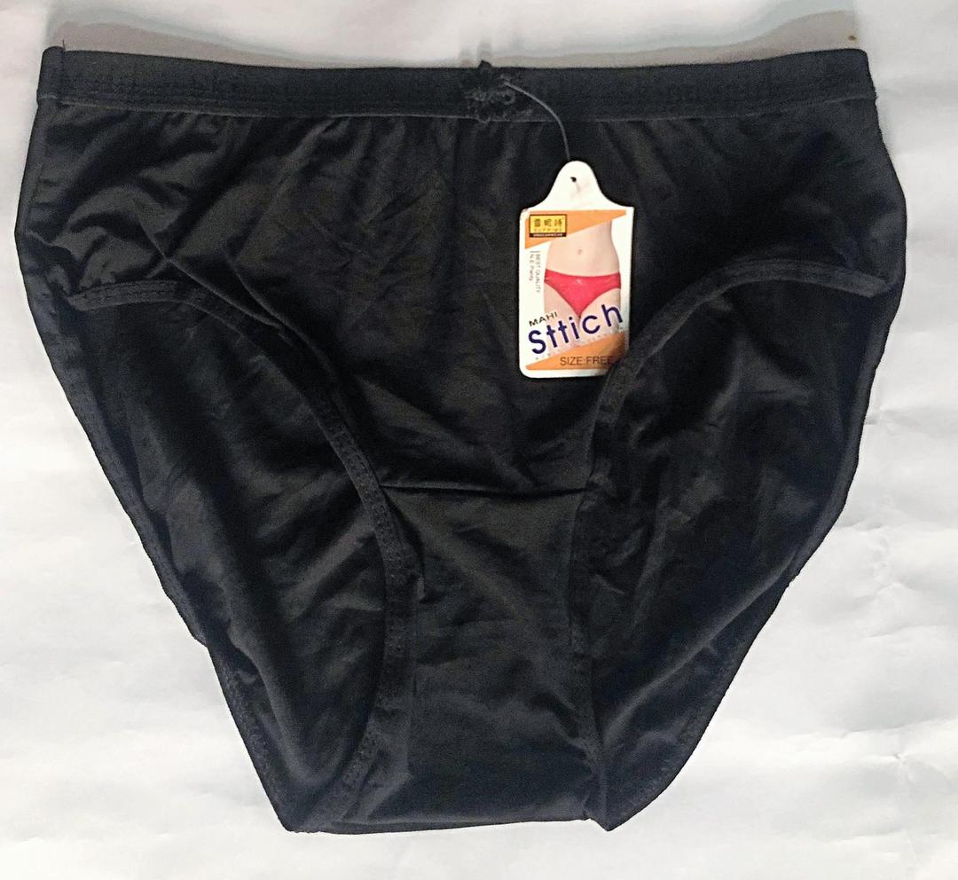 Black Plain Jersey Panties Lightweight Comfortable All Season
