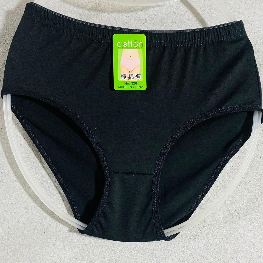 Black Plain Jersey Panties Lightweight Comfortable All Season