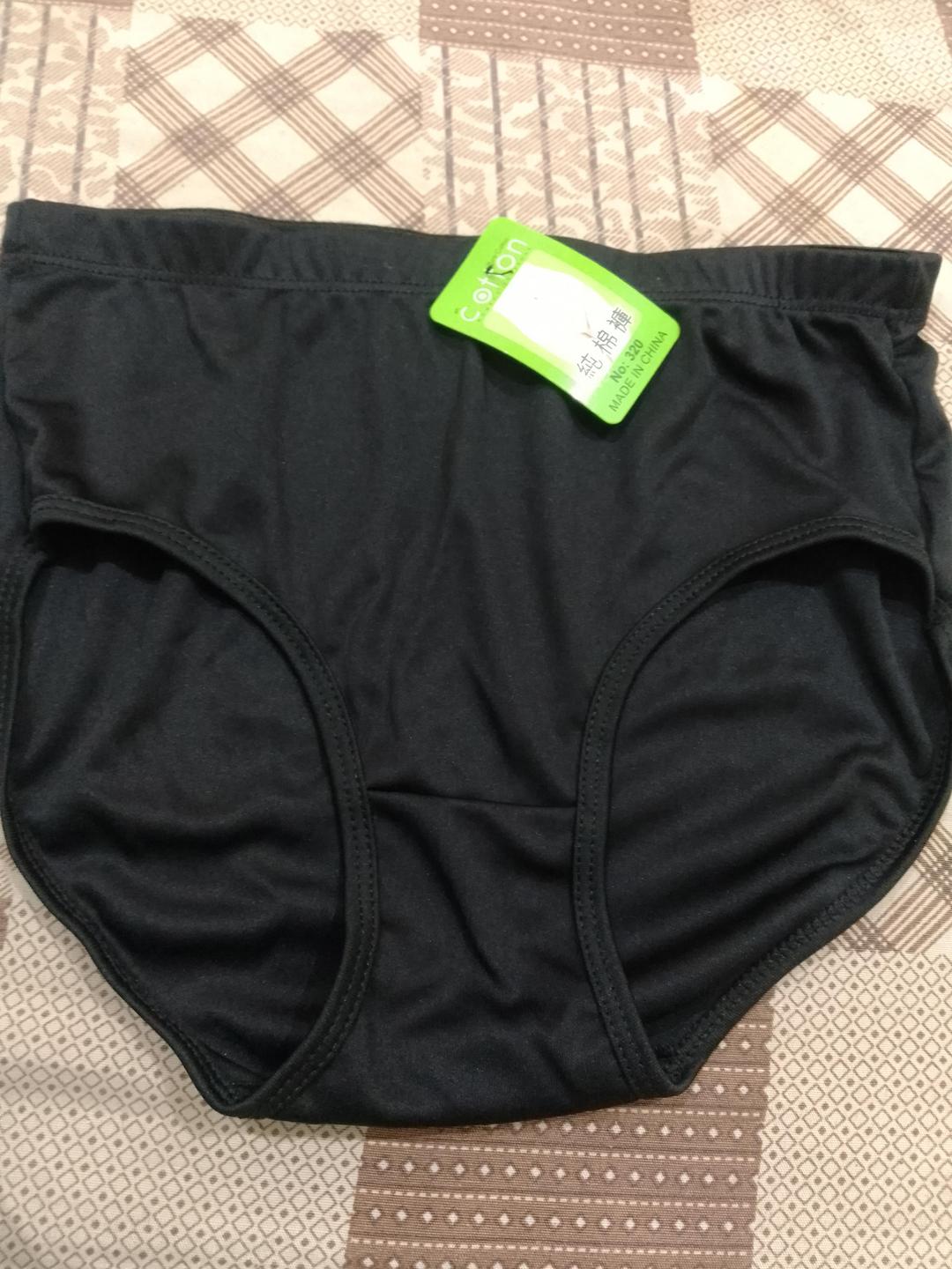 Black Plain Jersey Panties Lightweight Comfortable All Season