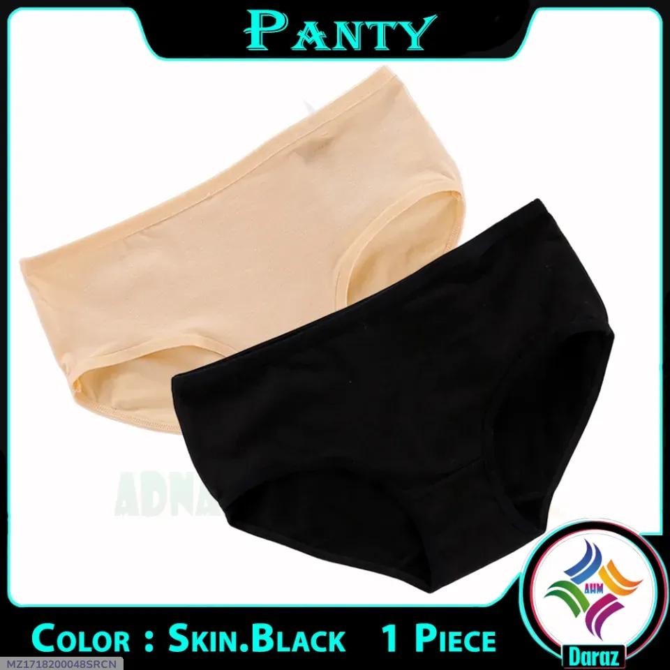 Premium Quality Plain Panties Skin Black 1 Piece