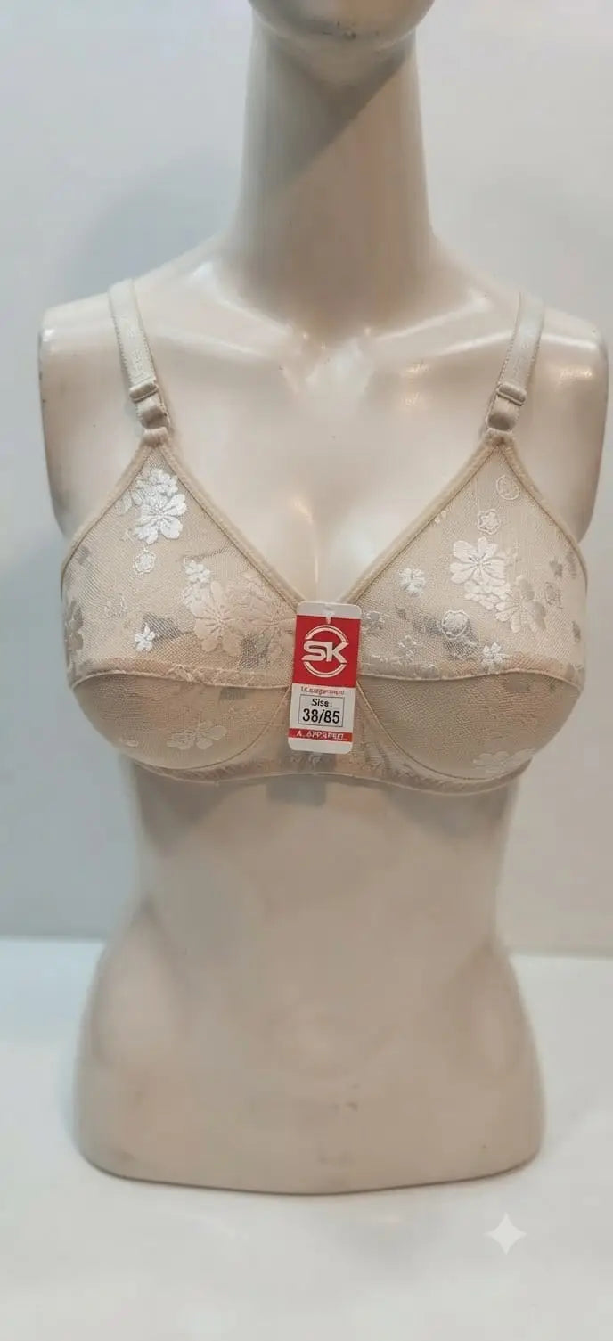 Net Embroidered Light Weight Bra Top