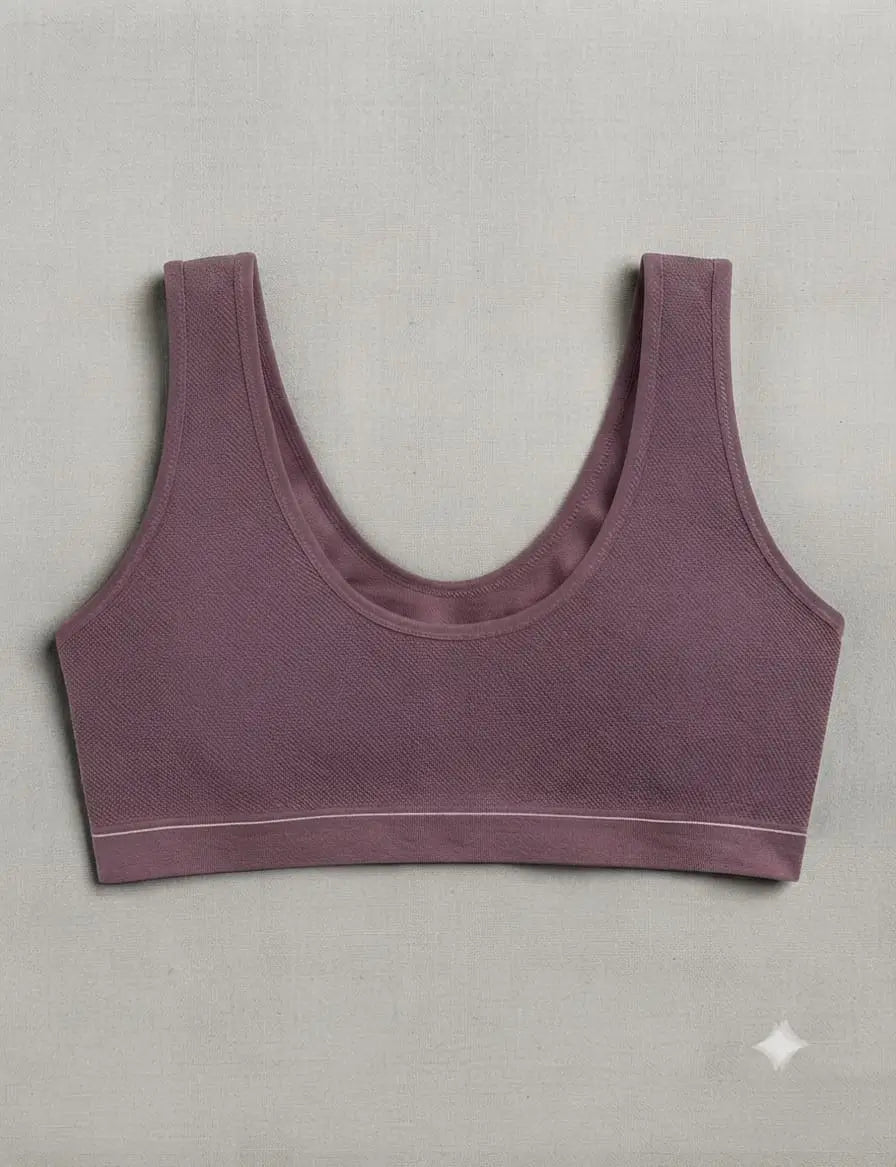 Jersey Chikan Embroidered Padded Bra Top