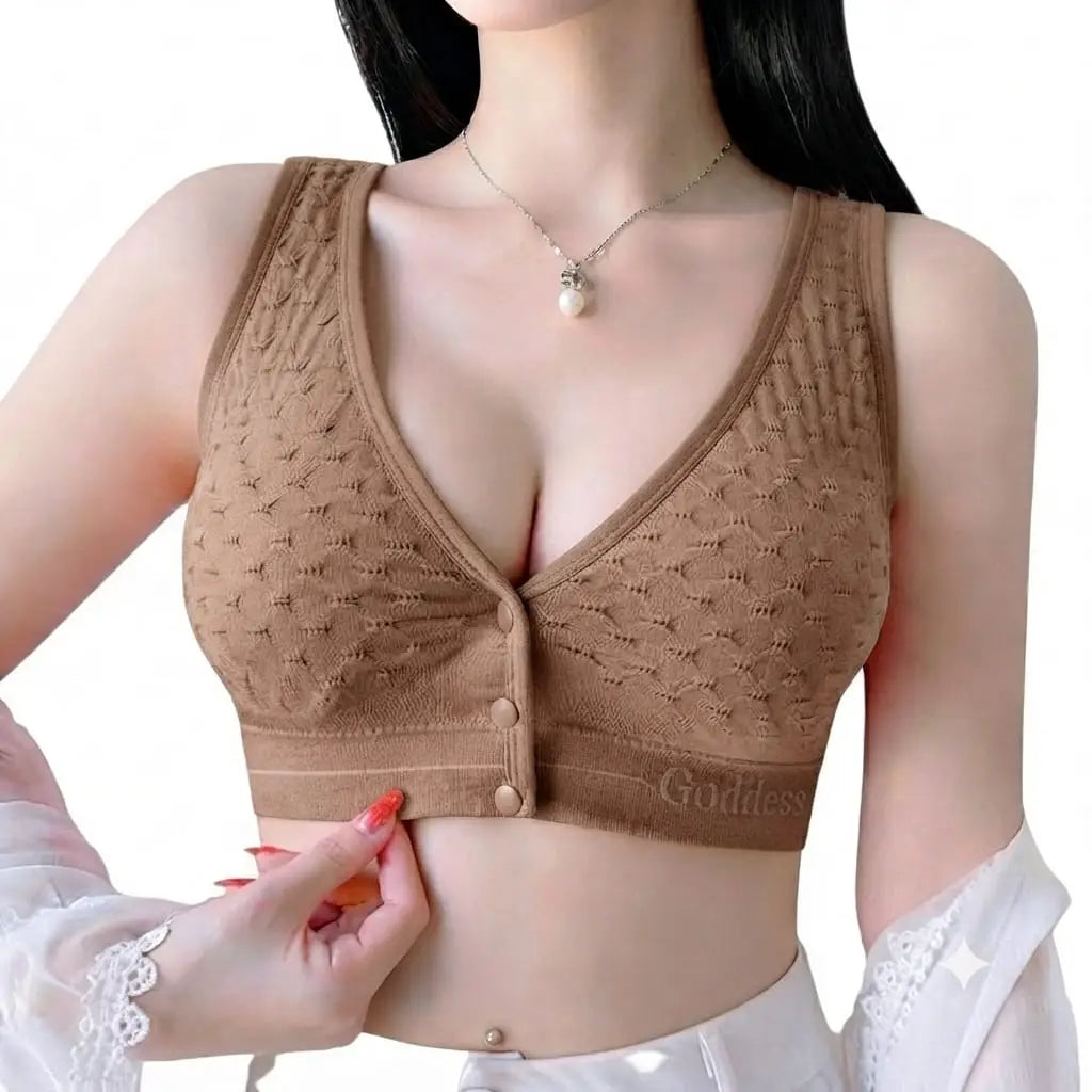 Jersey Chikan Embroidered Padded Bra Top