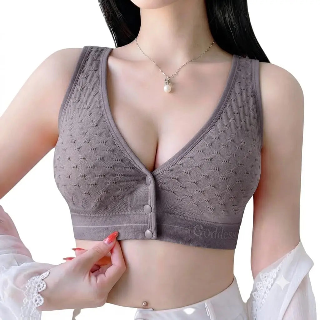 Jersey Chikan Embroidered Padded Bra Top