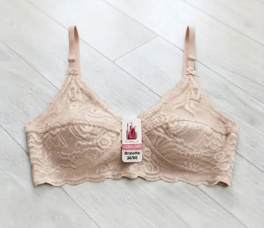 Jersey Chikan Embroidered Lightweight And Breathable Bra Top