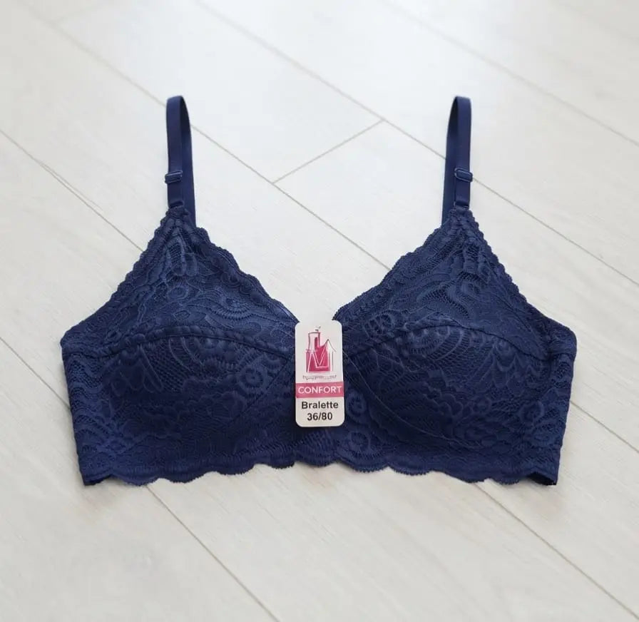 Jersey Chikan Embroidered Lightweight And Breathable Bra Top