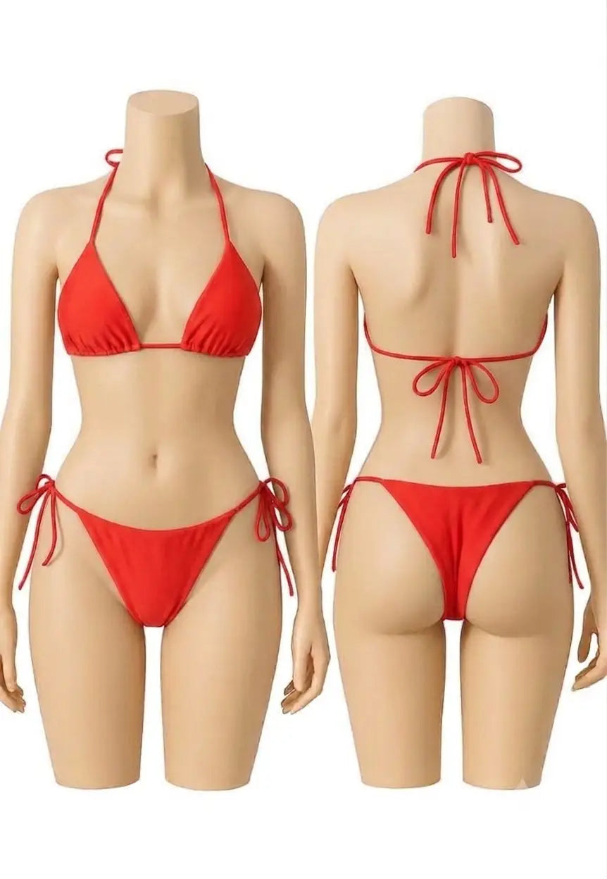 Silk Plain Comfortable And Lightweight Bikini Set / Swim Wear Bikini