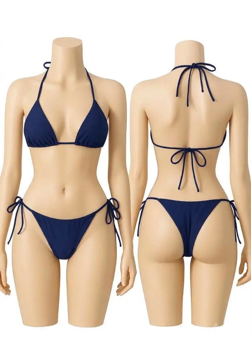 Silk Plain Comfortable And Lightweight Bikini Set / Swim Wear Bikini
