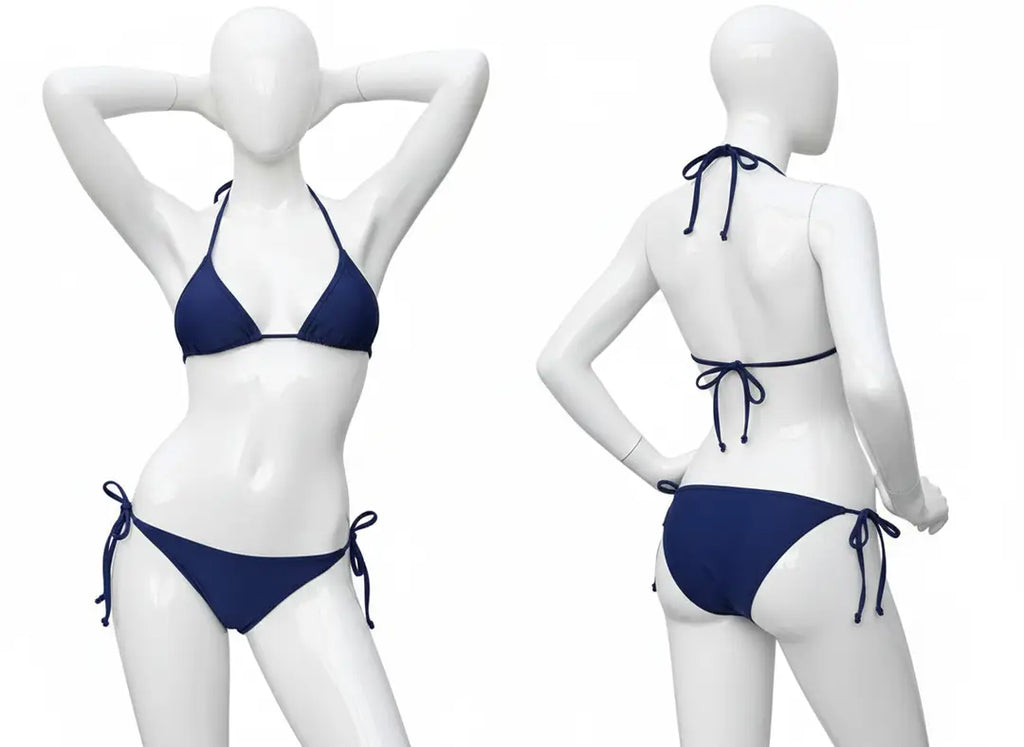 Silk Plain Comfortable And Lightweight Bikini Set / Swin Wear Bikini For Girls