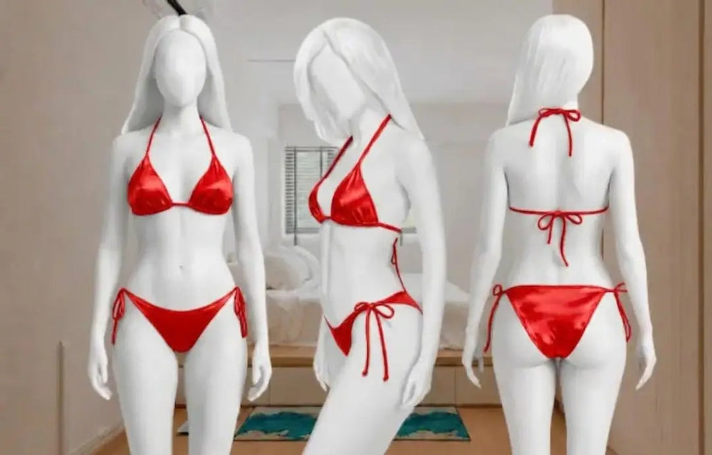 Silk Plain Comfortable And Lightweight Bikini Set / Swimwear For Girls / Bra & Panty