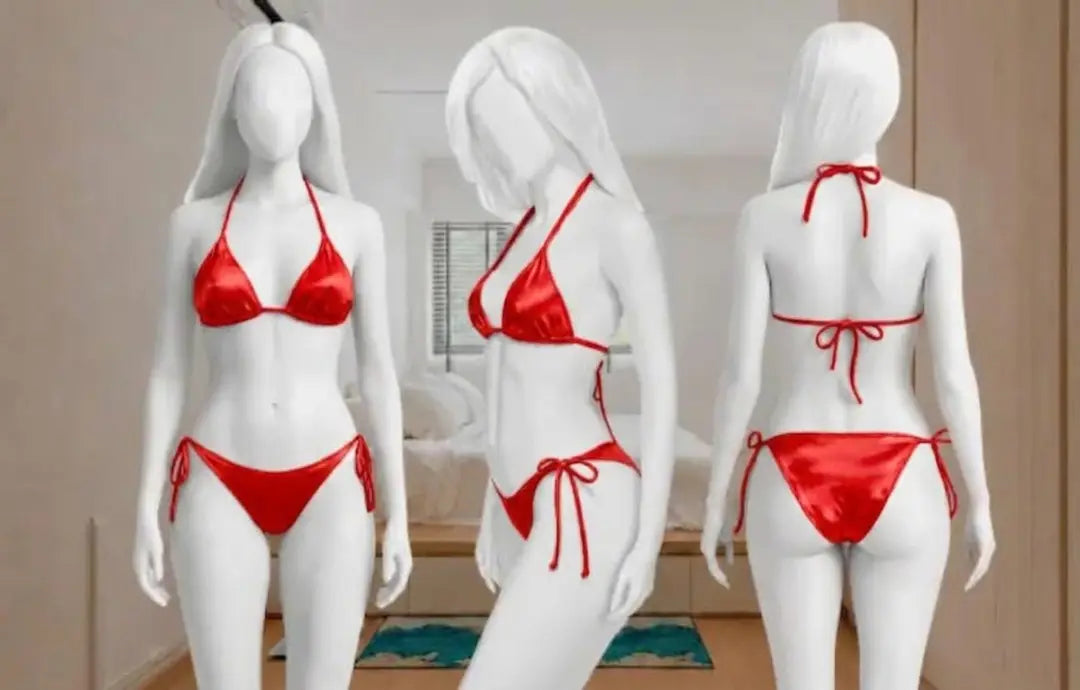 Silk Plain Comfortable And Lightweight Bikini Set / Swimwear For Girls / Bra & Panty