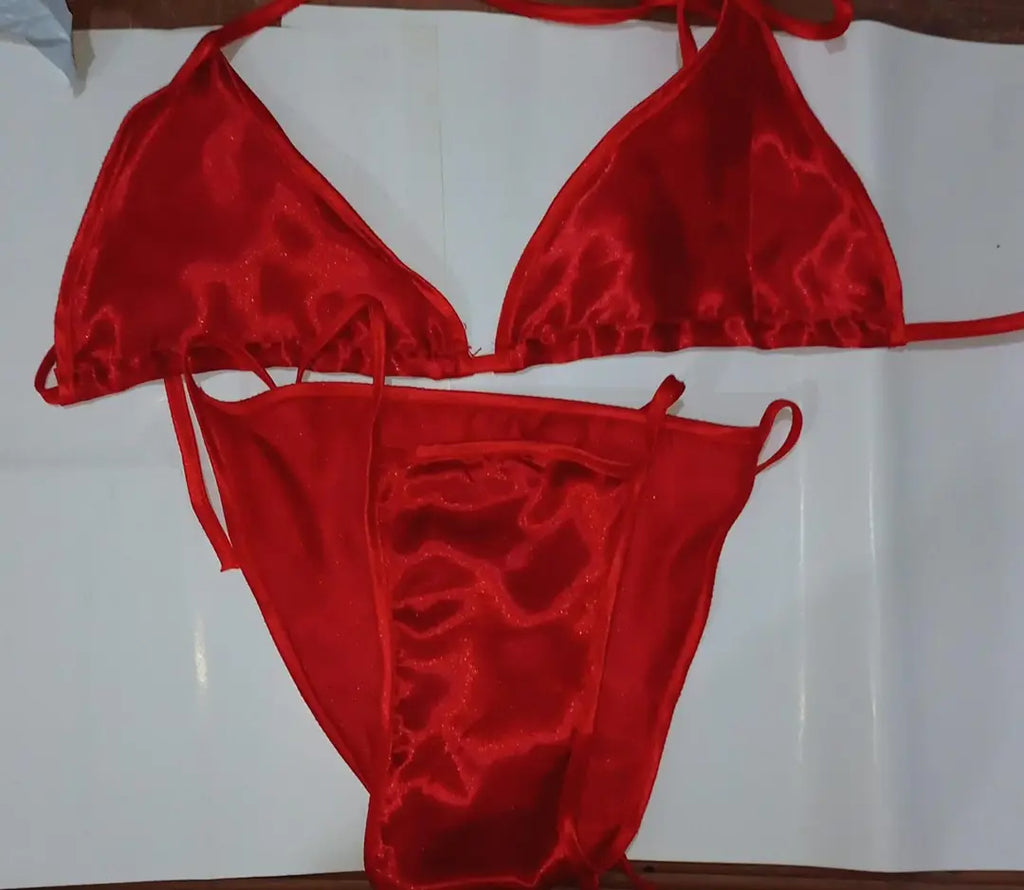 Silk Plain Comfortable And Lightweight Bikini Set / Swimwear For Girls / Bra & Panty