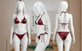 Silk Plain Comfortable And Lightweight Bikini Set / Swimwear For Girls / Bra & Panty