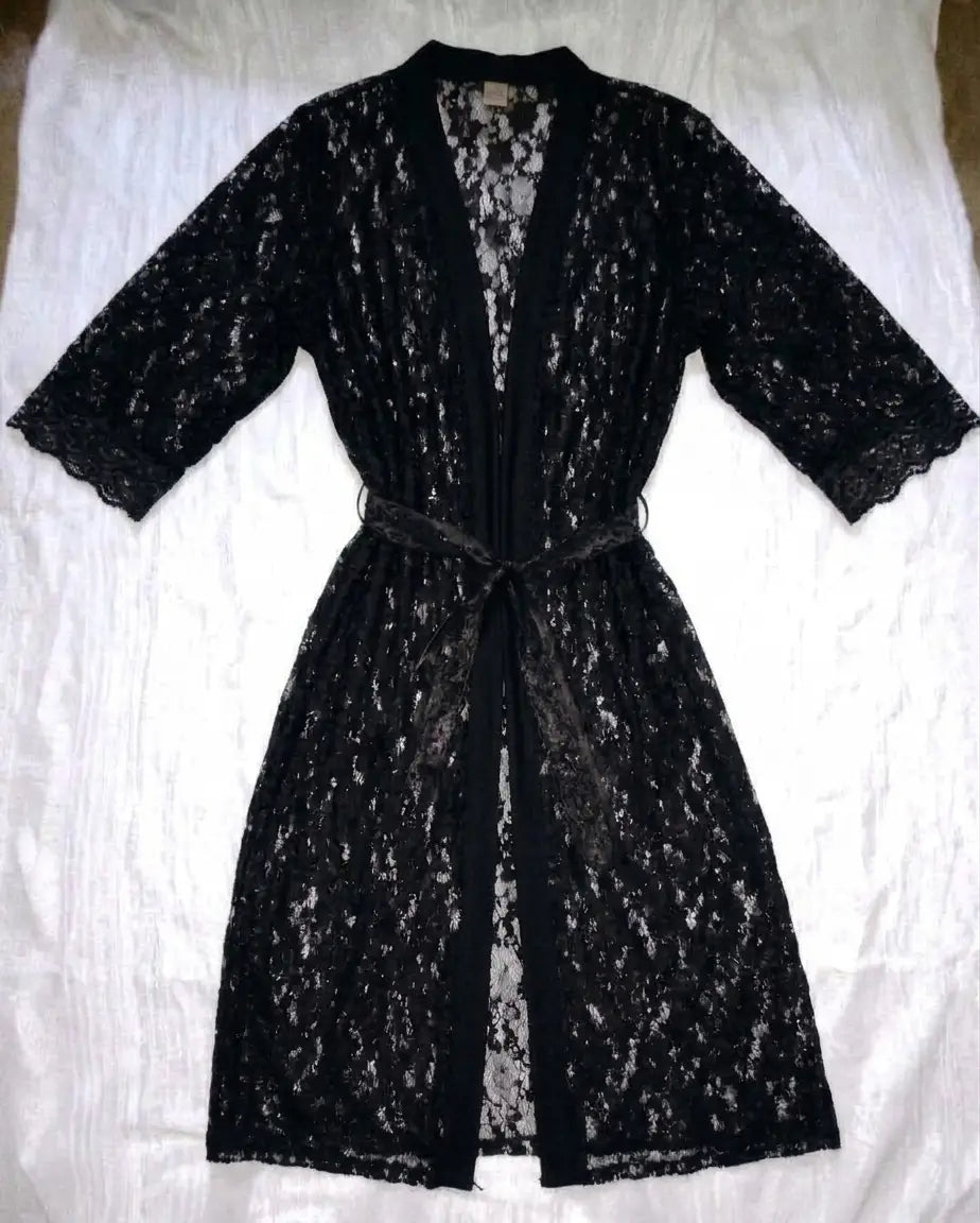 2 Pcs Women's Stitched Cotton Lace-Work Night Gown/ Net Gown With Panty (Lingerie Set)