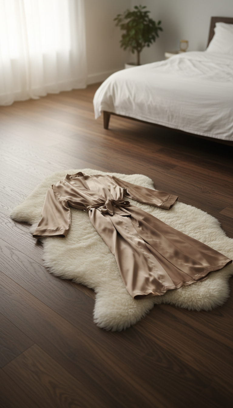 Luxury Silk Robe in a new setting
