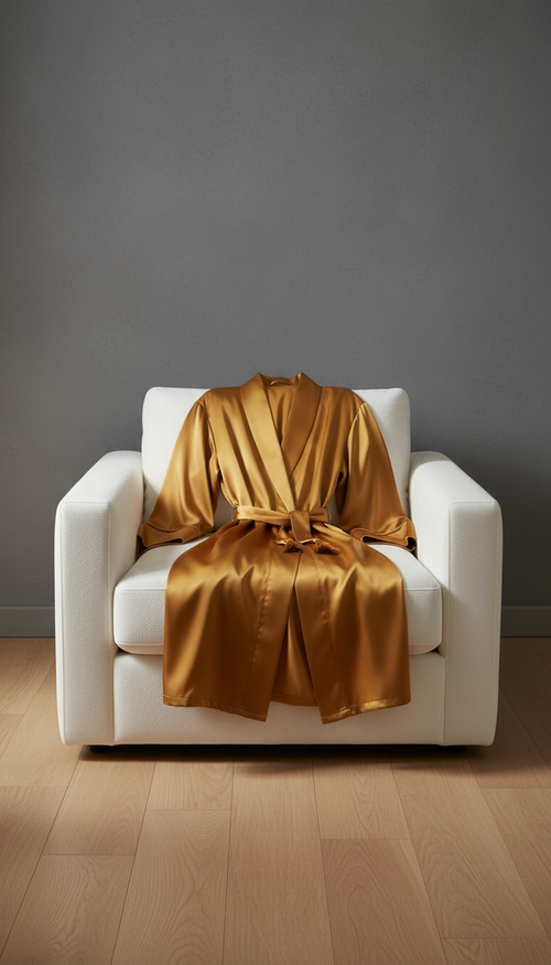 Luxury Lounge Robe - Gold in a new setting