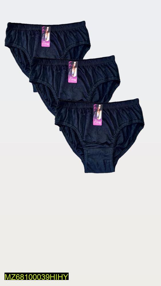 Lightweight Cotton Printed Panties Black M L XL
