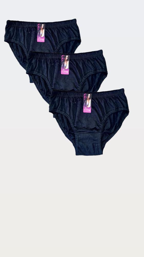 Lightweight Cotton Printed Panties Black M L XL
