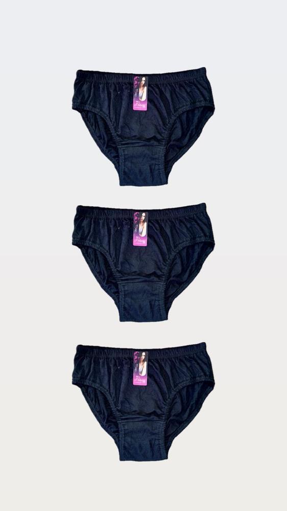 Lightweight Cotton Printed Panties Black M L XL