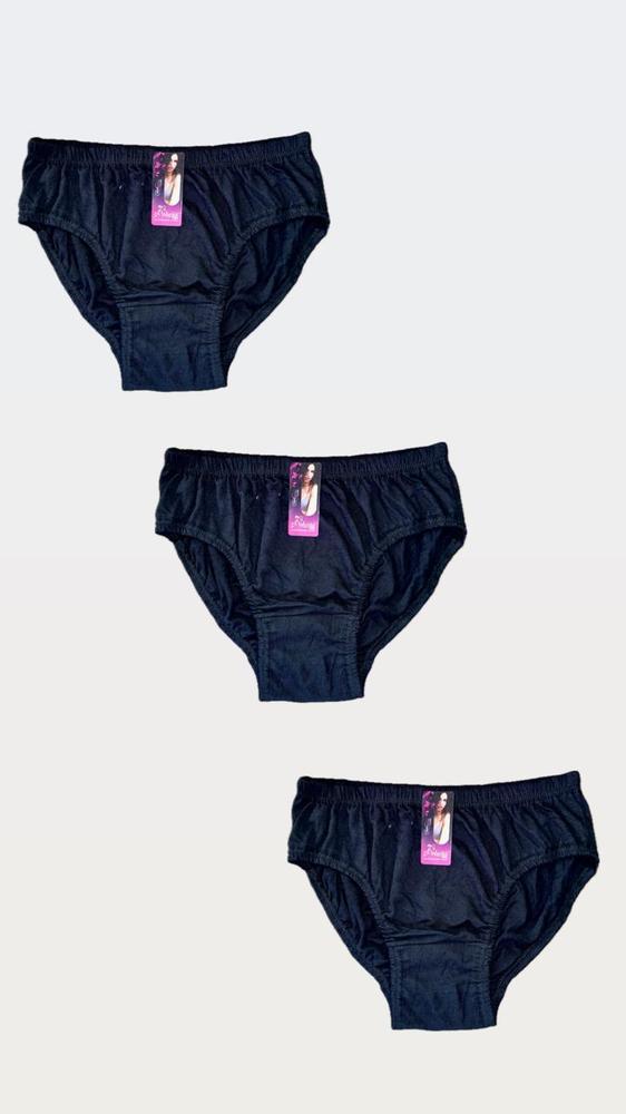 Lightweight Cotton Printed Panties Black M L XL