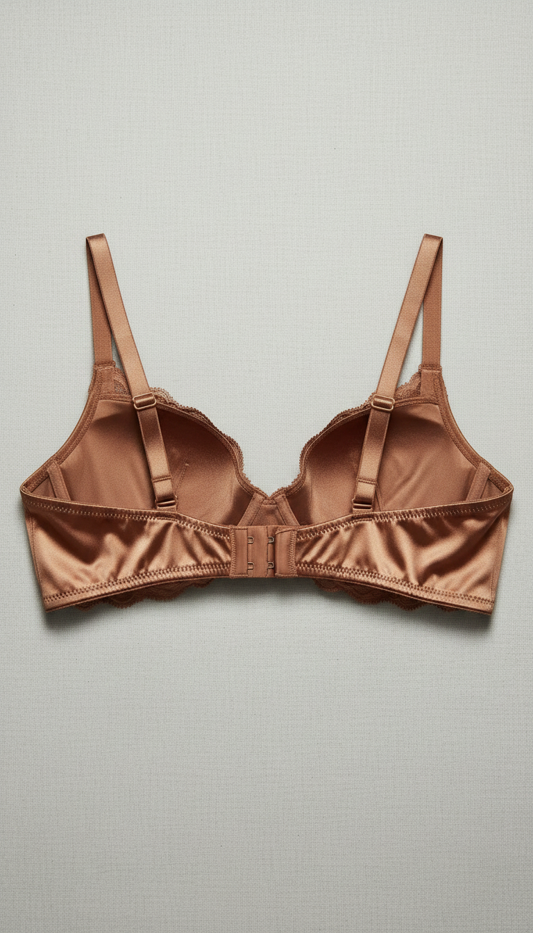 Alternate angle view of Silk Bralette in Burnished Bronze